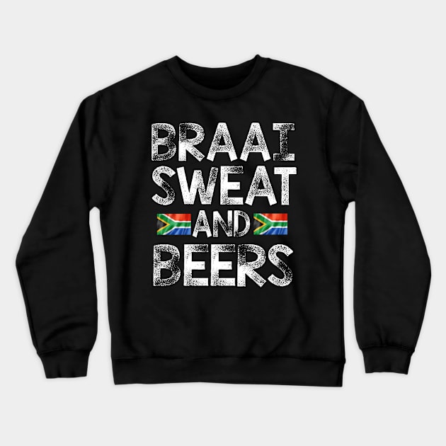 Braai Sweat And Beers Crewneck Sweatshirt by SimonL